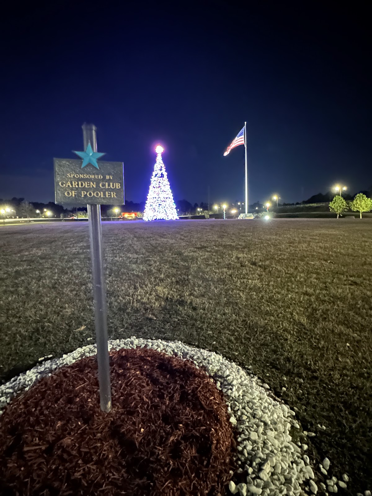 Pooler Memorial Park cemetery grounds and headstones