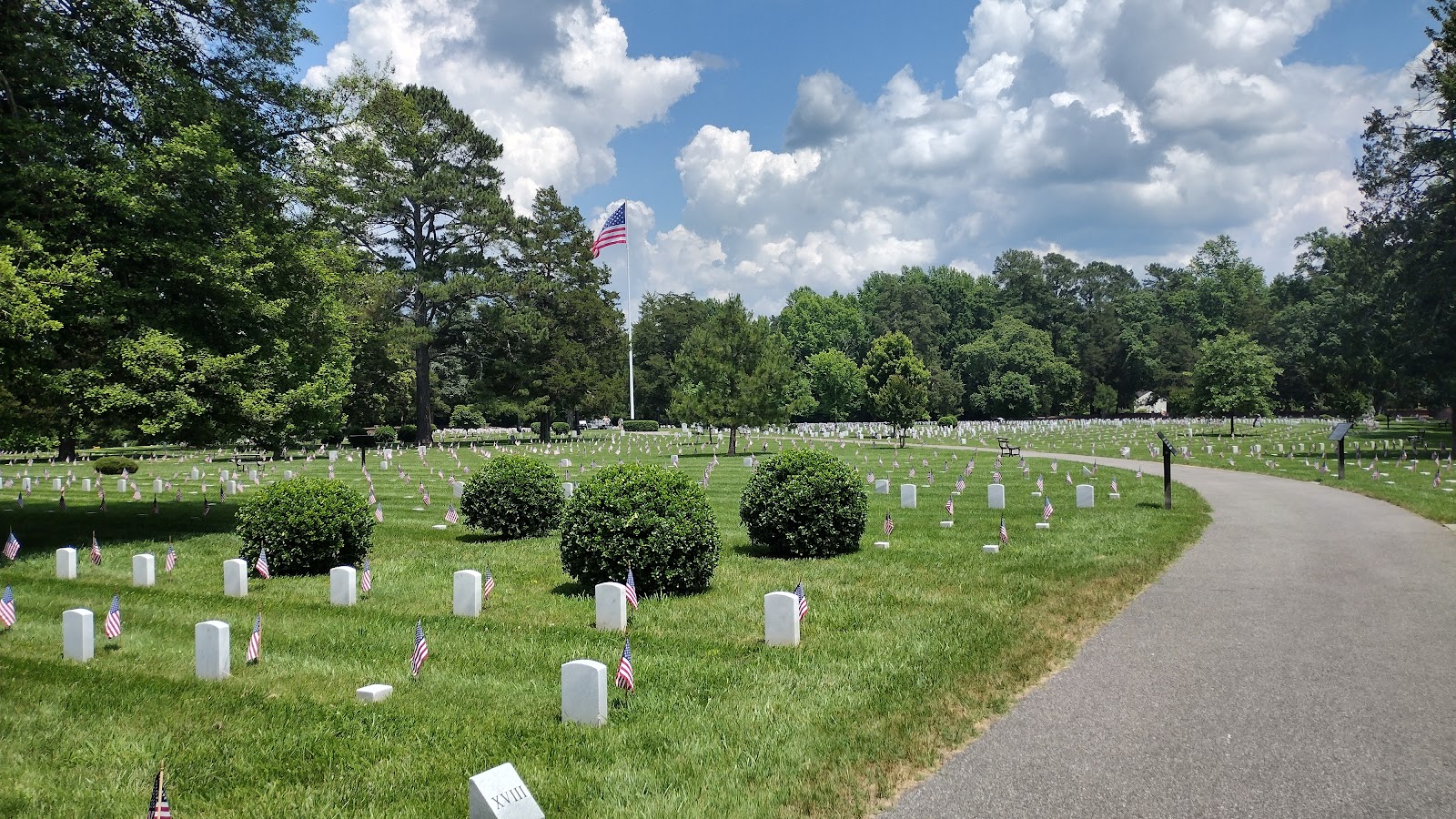 Poplar Grove National Cemetery cemetery grounds and headstones