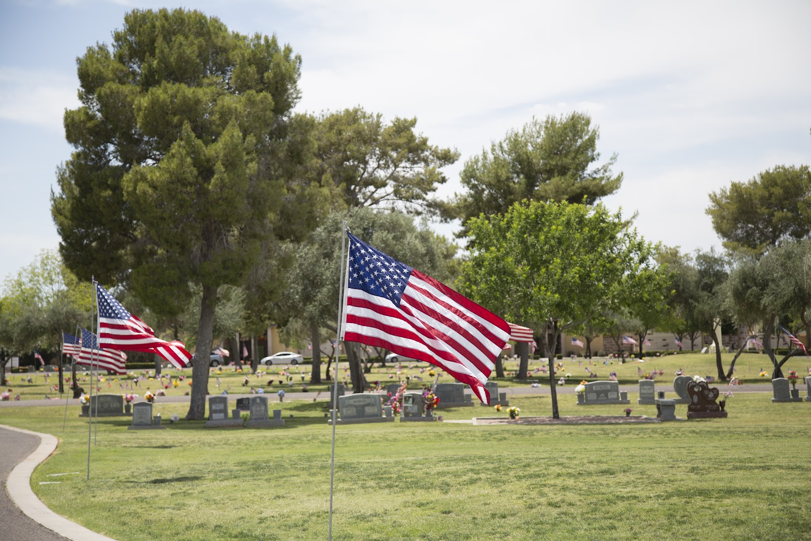 Queen of Heaven Catholic Cemetery & Funeral Home cemetery grounds and headstones