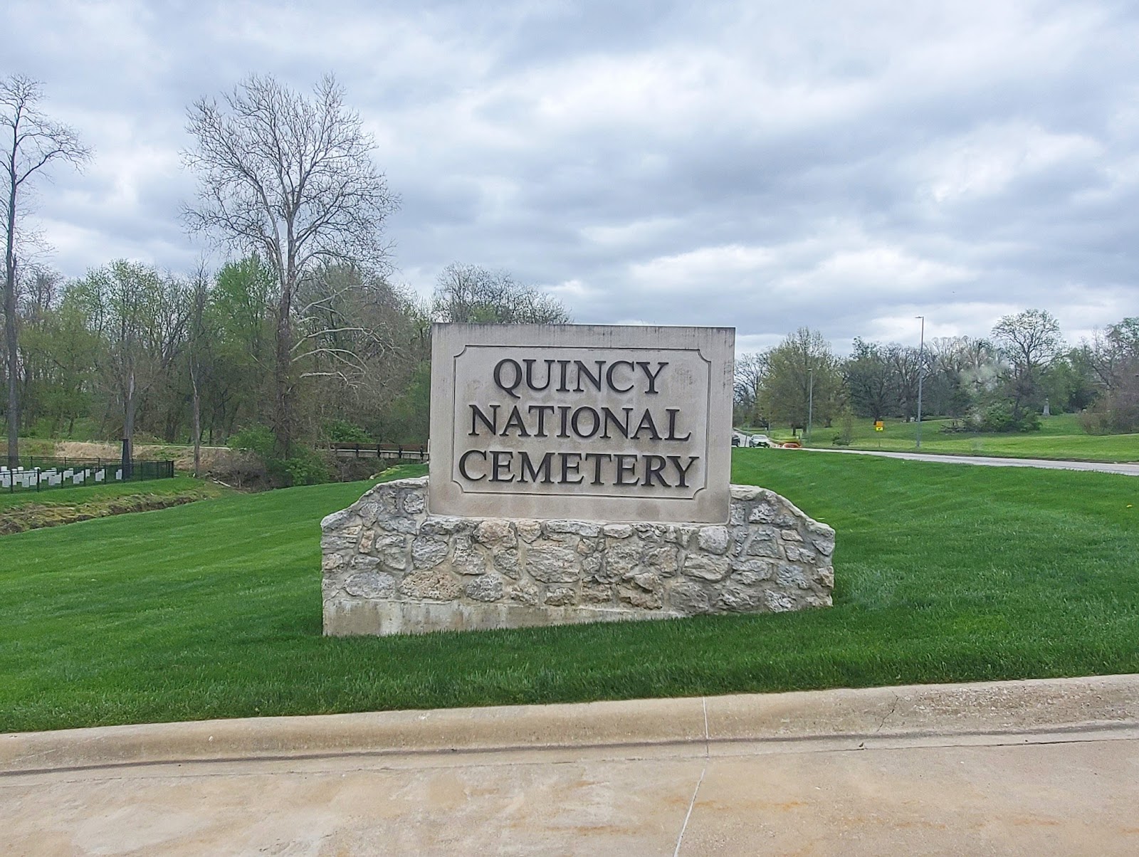 Quincy National Cemetery headstone and grounds