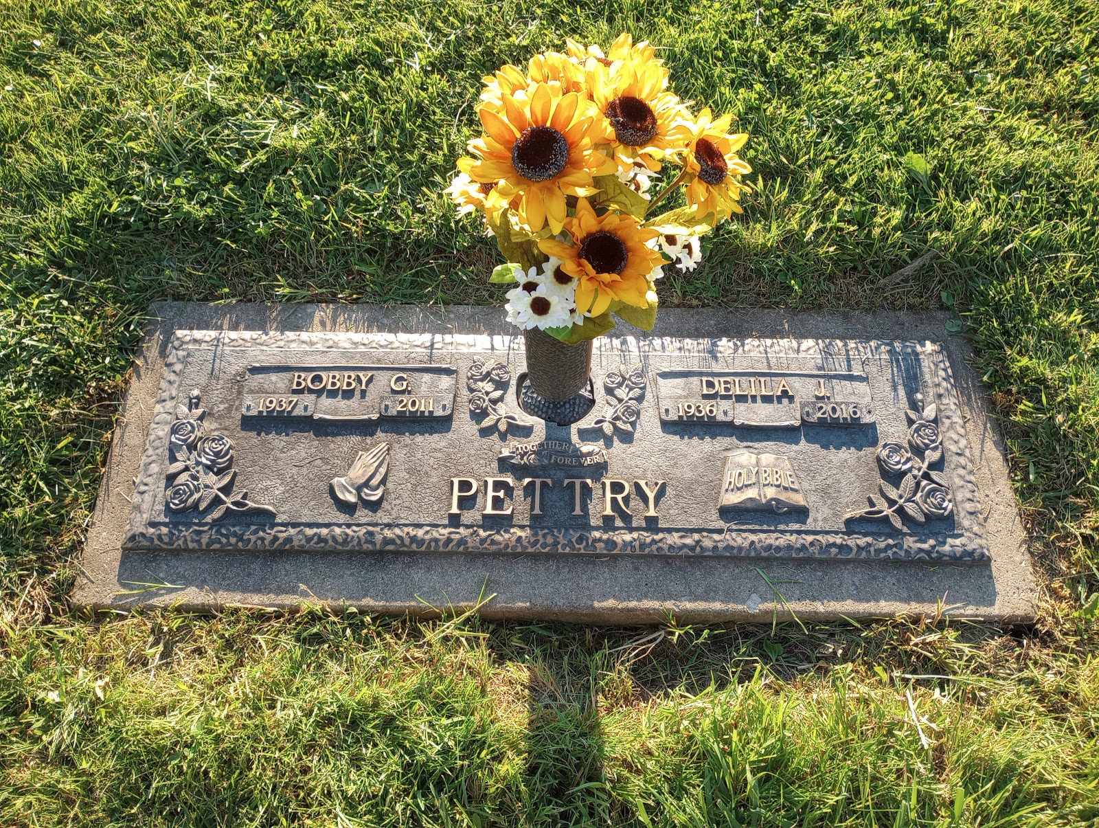 Restlawn Memorial Park cemetery grounds and headstones
