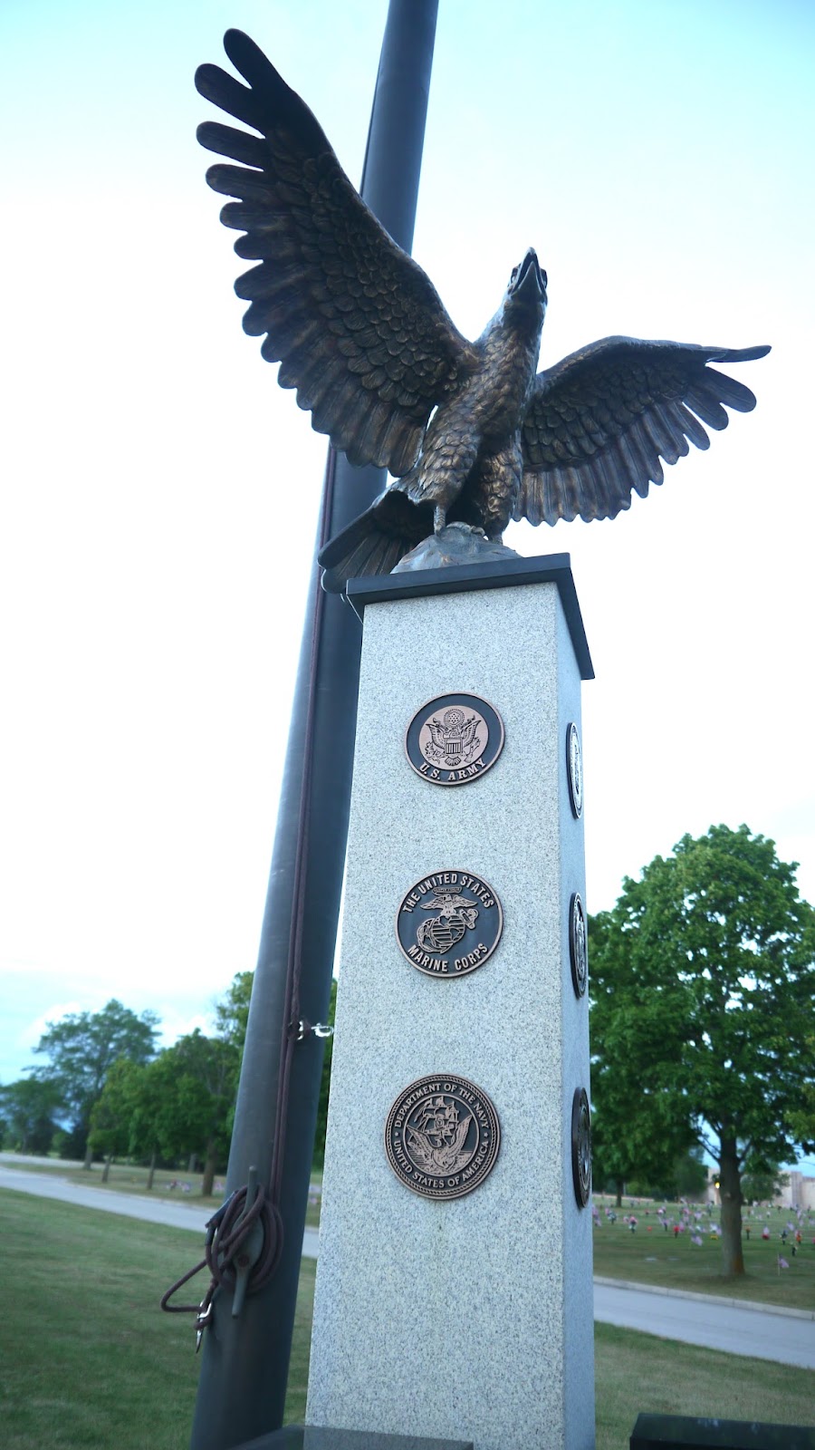 Resurrection Cemetery headstone and grounds