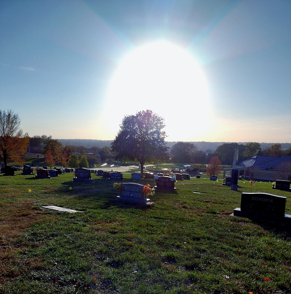 Resurrection Cemetery cemetery grounds and headstones