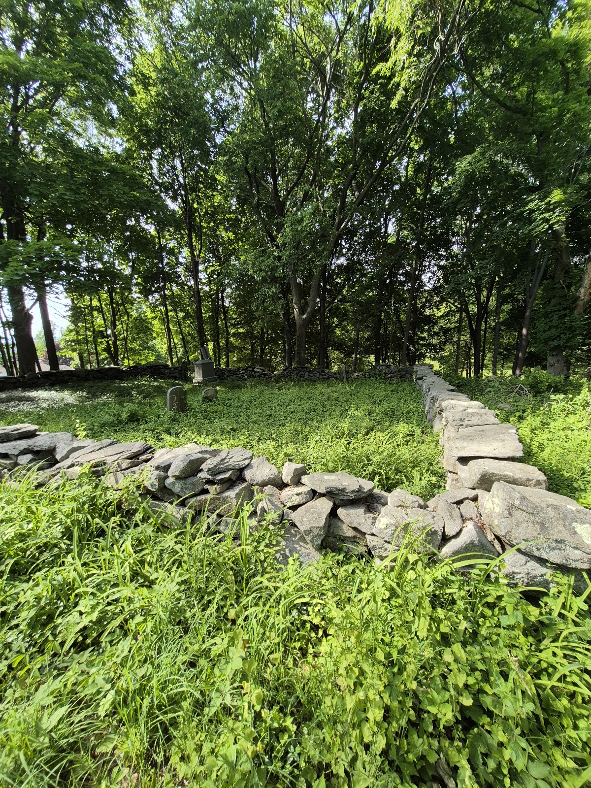 Rhode Island Historical cemetery #46 headstone and grounds