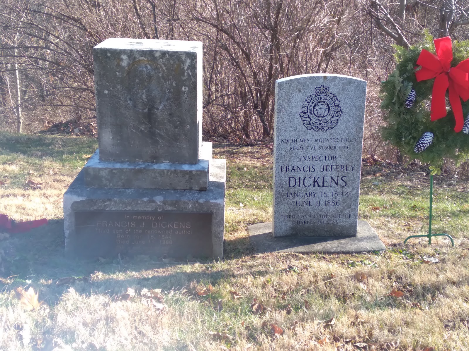 Riverside Cemetery headstone and grounds