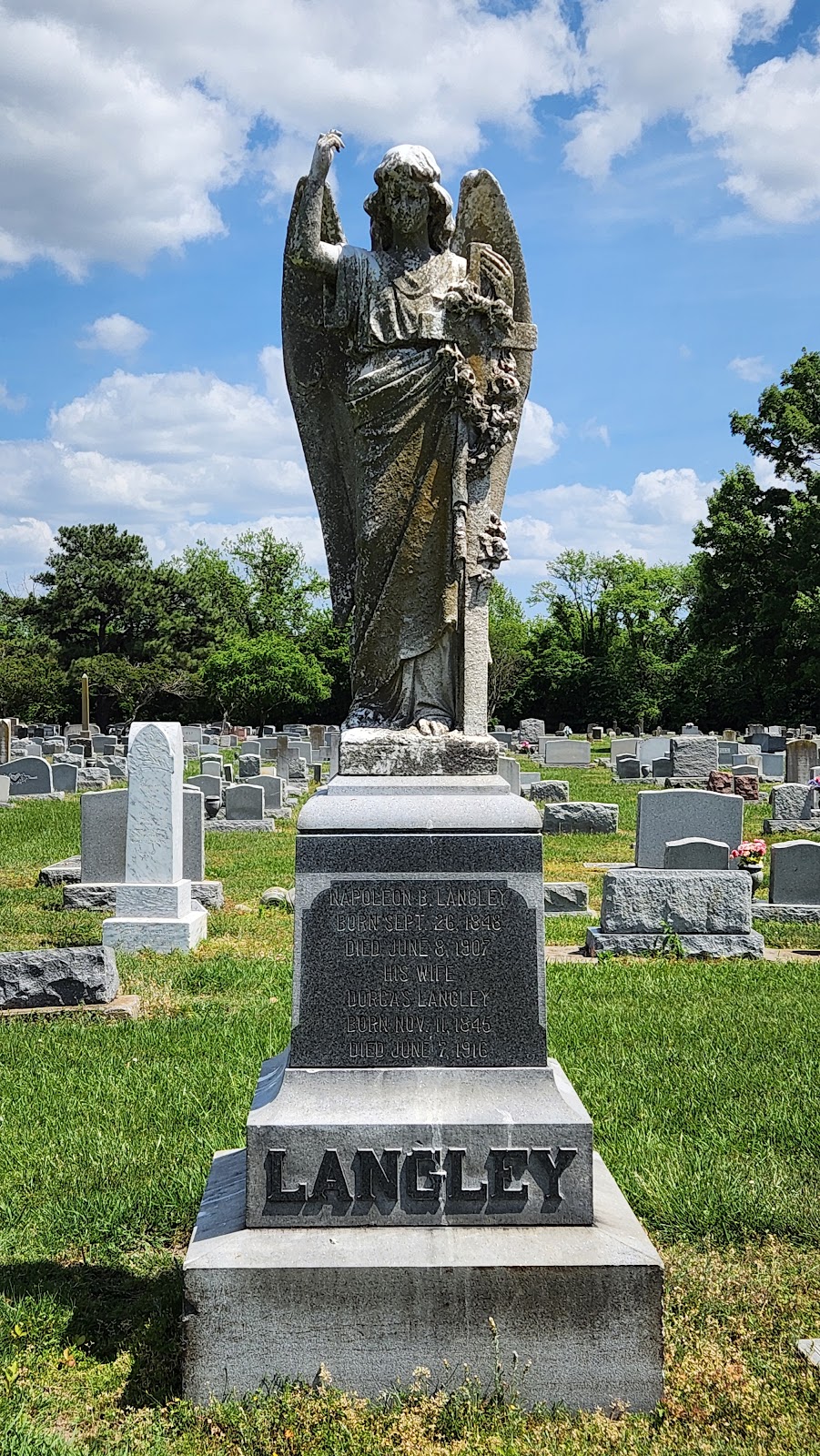 Riverside Memorial Park cemetery grounds and headstones