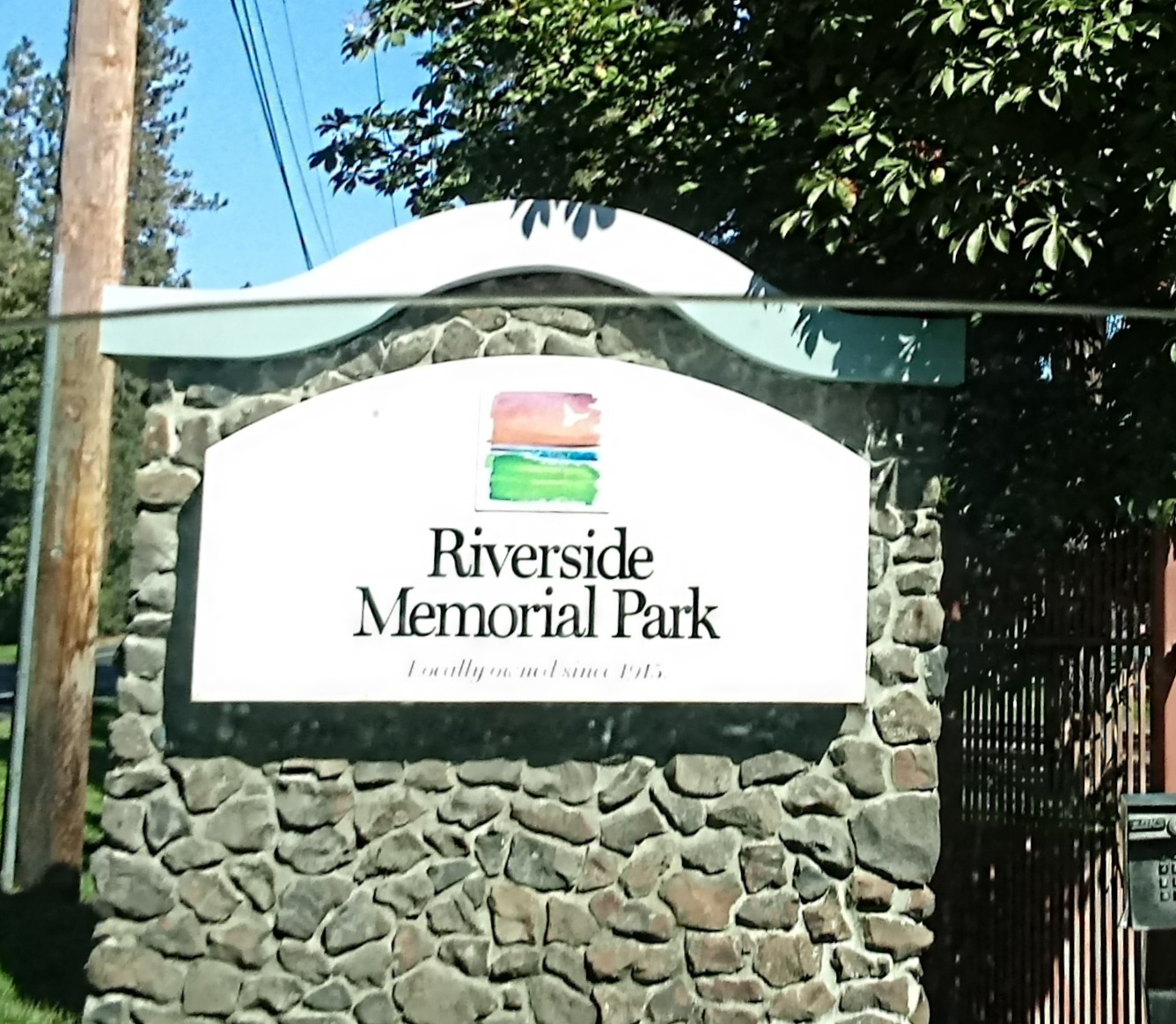 Riverside Memorial Park cemetery grounds and headstones