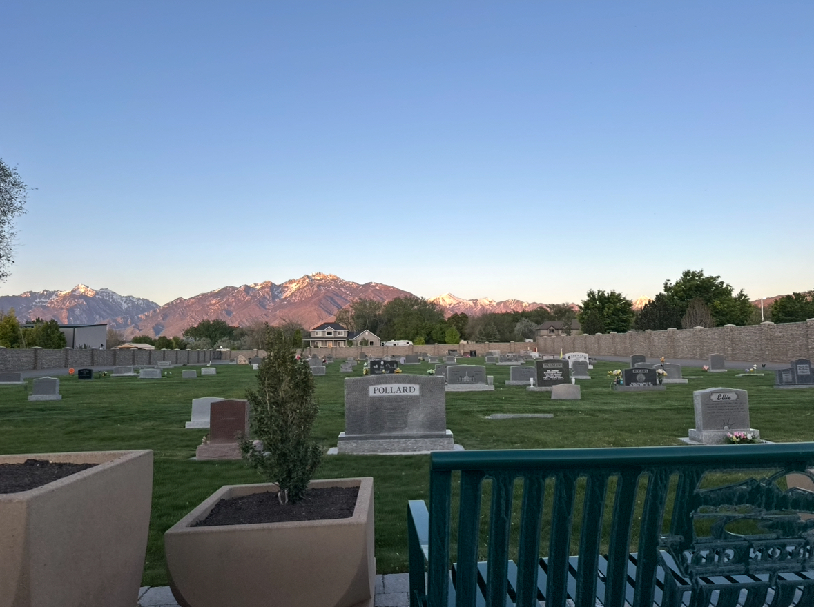 Riverton City Cemetery headstone and grounds