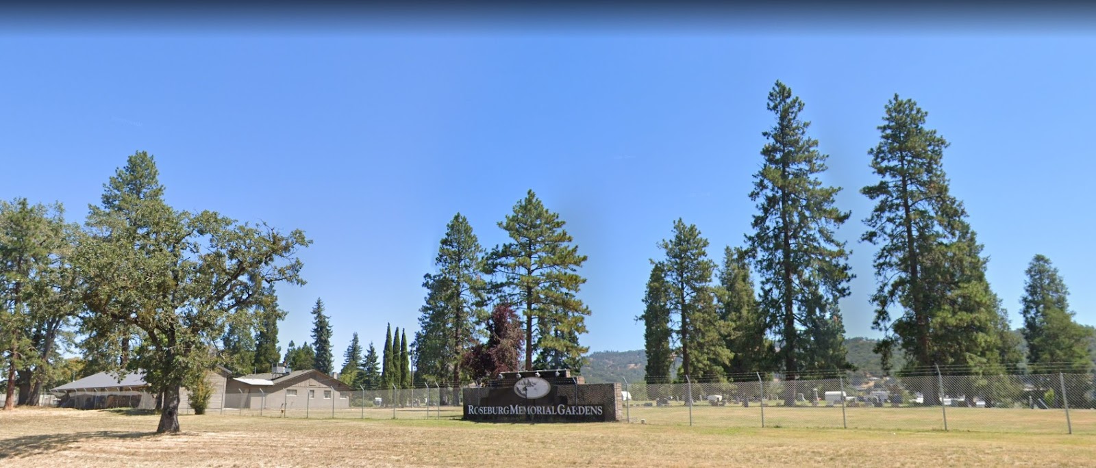 Roseburg Memorial Gardens headstone and grounds