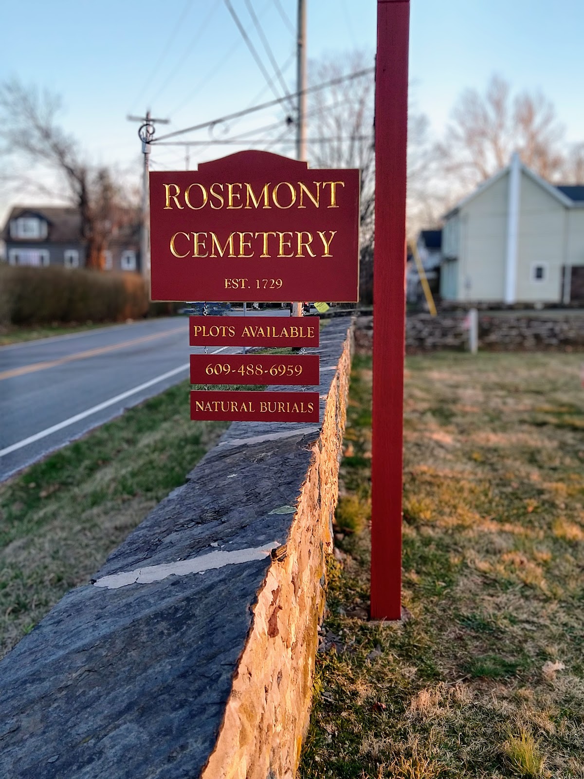 Rosemont Cemetery cemetery grounds and headstones