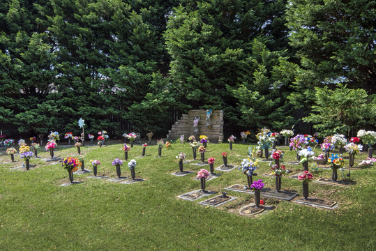 Rosewood Memorial Park cemetery grounds and headstones