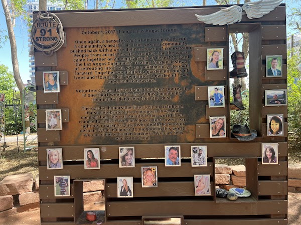 Route 91 Memorial Rock Garden grounds