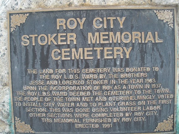 Roy City Cemetery grounds