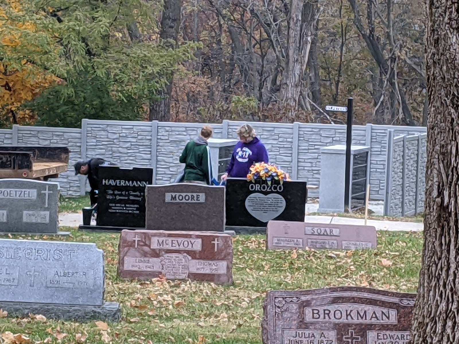 Saint Joseph Cemetery headstone and grounds