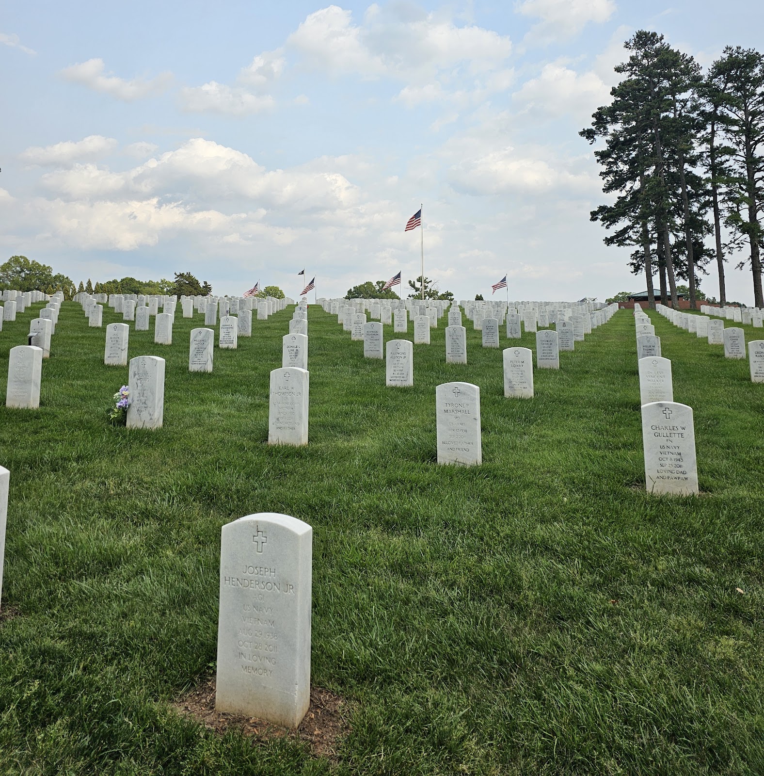 Salisbury National Cemetery Annex cemetery grounds and headstones