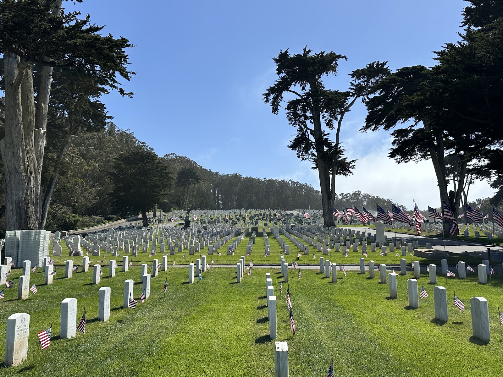 San Francisco National Cemetery cemetery grounds and headstones