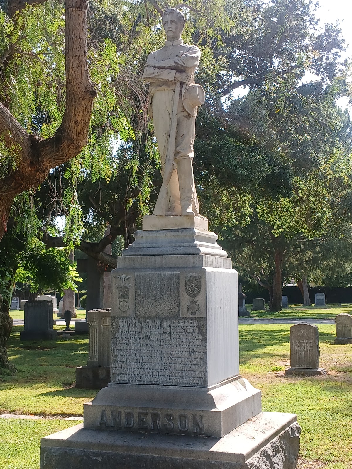 San Gabriel Cemetery cemetery grounds and headstones