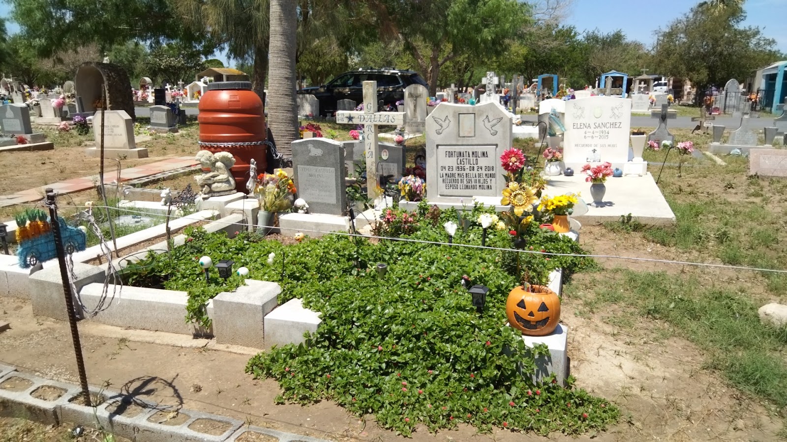 San Juan Cemetery headstone and grounds