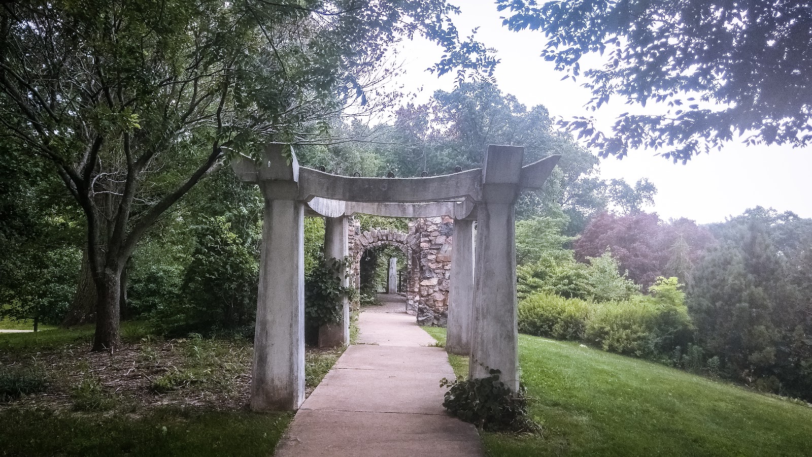 Shadyside Memorial Park Chinese Gardens cemetery grounds and headstones