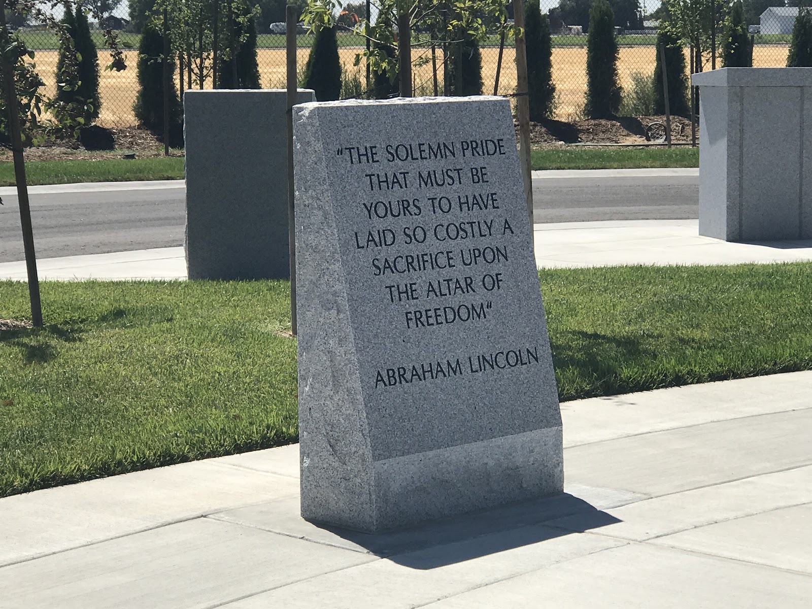 Snake River Canyon National Cemetery headstone and grounds
