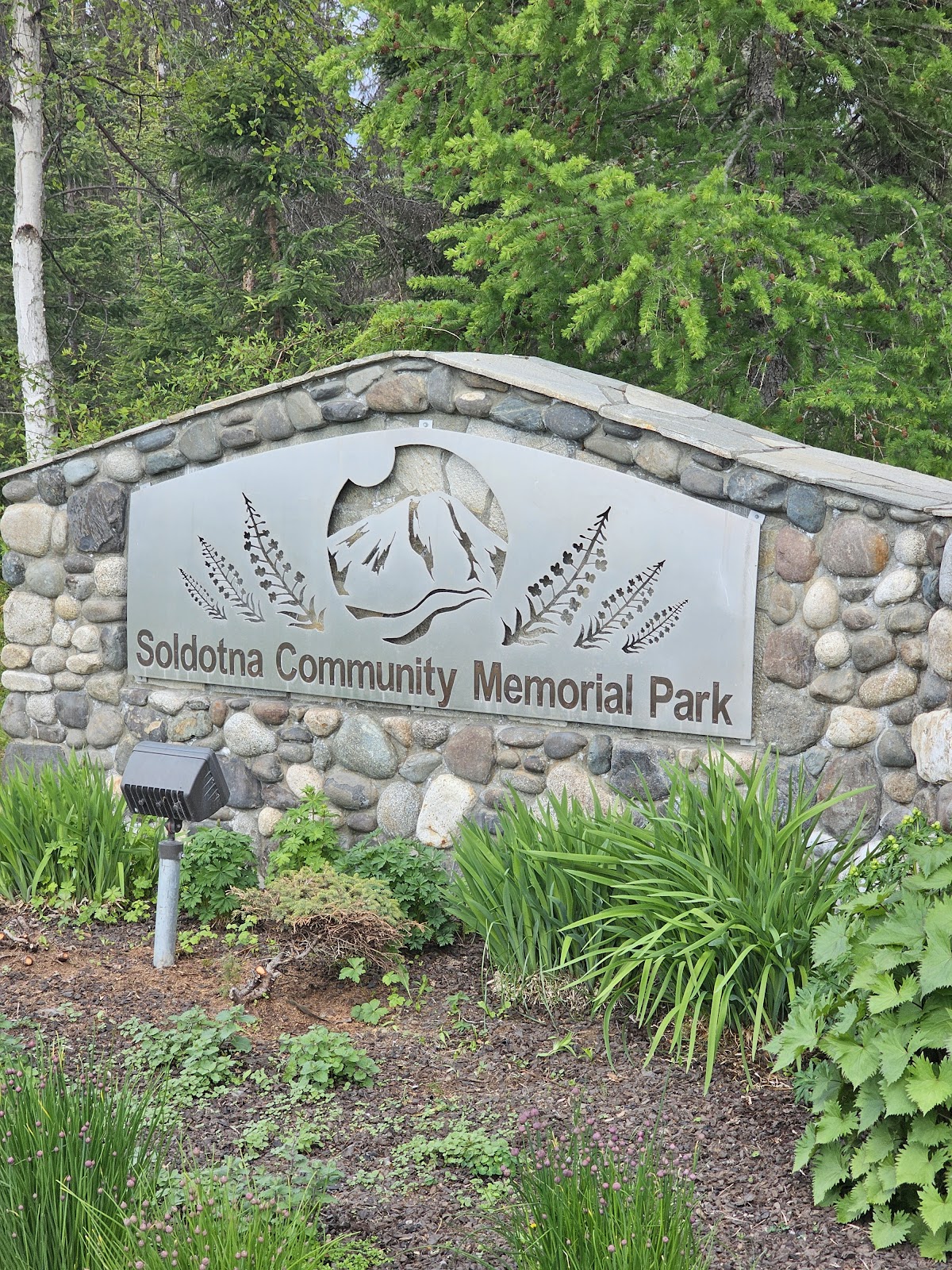 Soldotna Community Memorial Park cemetery grounds and headstones