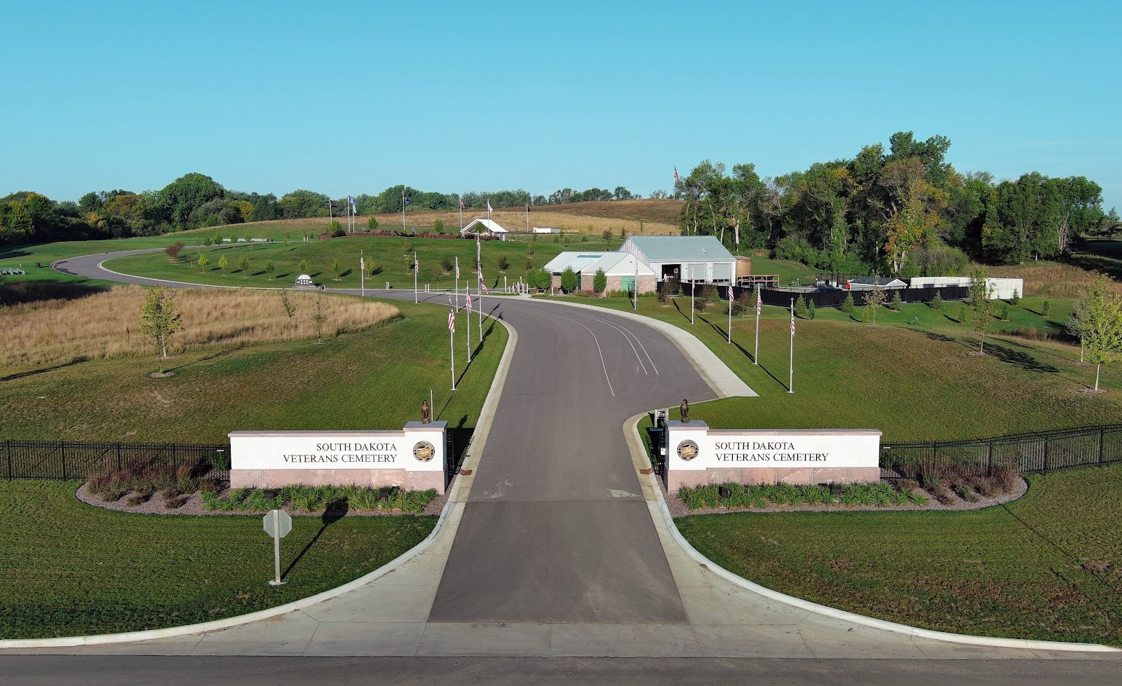 South Dakota Veterans Cemetery cemetery grounds and headstones
