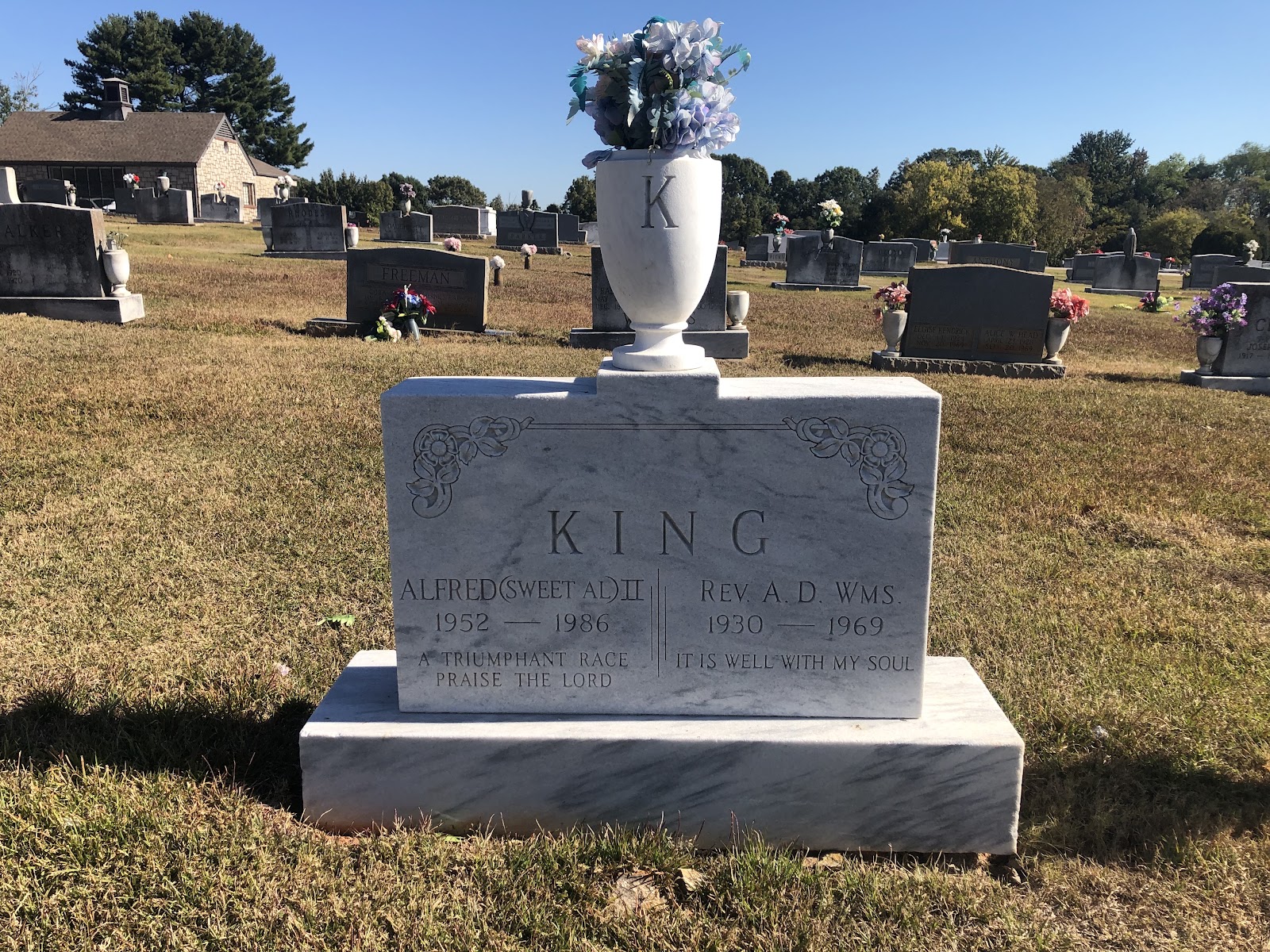 South View Cemetery Association headstone and grounds