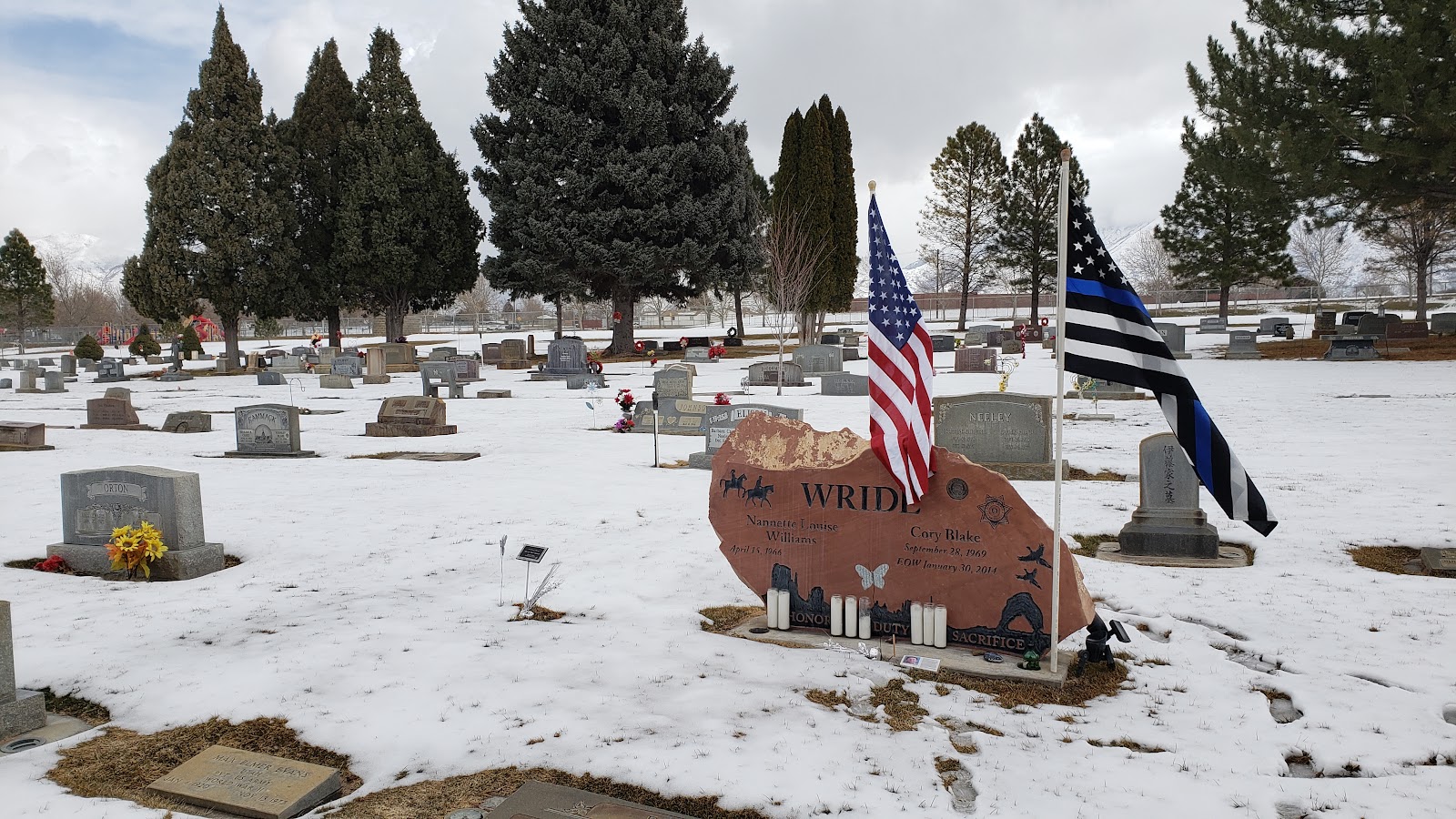 Spanish Fork City Cemetery headstone and grounds