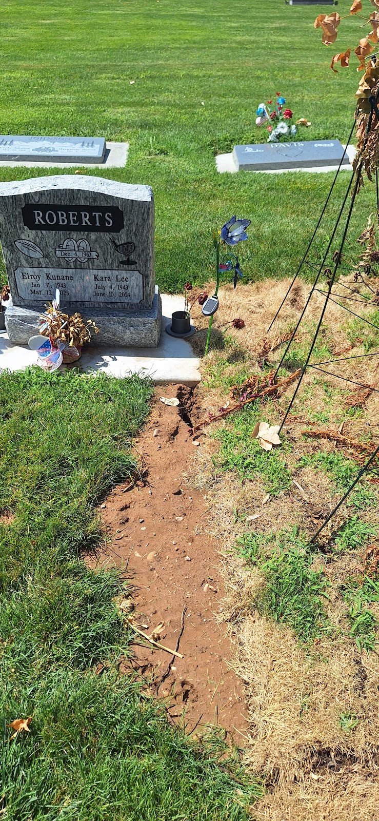 Springville City Cemetery headstone and grounds