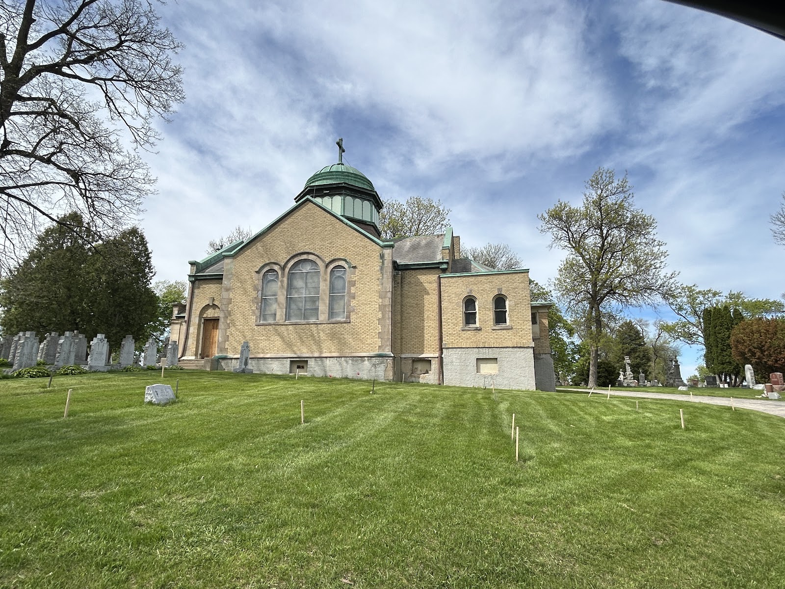 St Adalbert Cemetery headstone and grounds