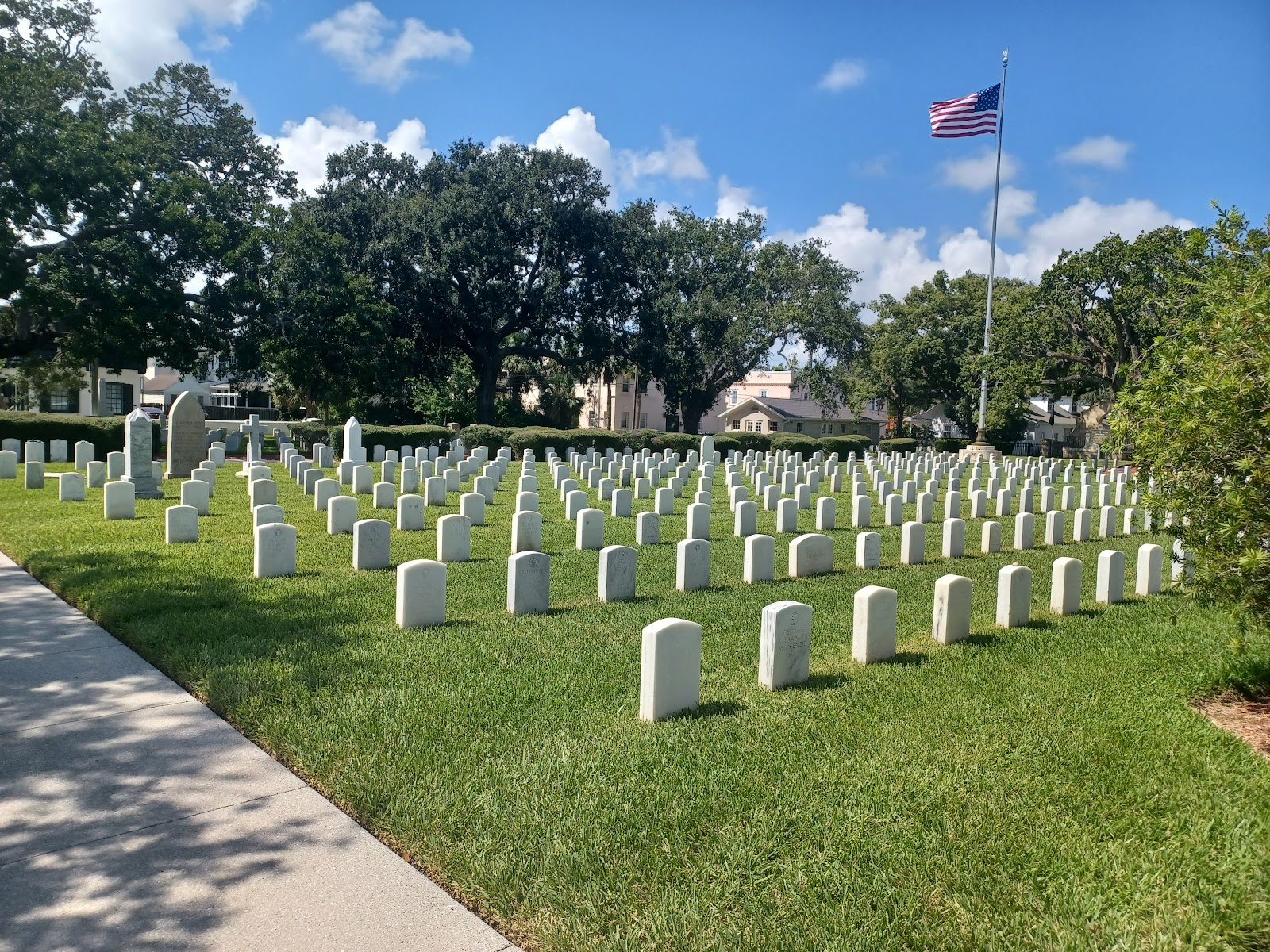 St. Augustine National Cemetery cemetery grounds and headstones