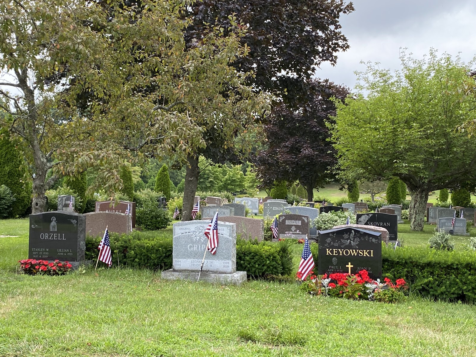 St Joseph Cemetery cemetery grounds and headstones
