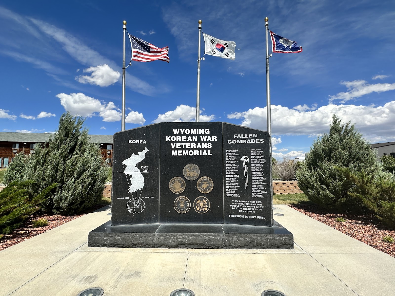 State of Wyoming Veterans Memorial Park cemetery grounds and headstones
