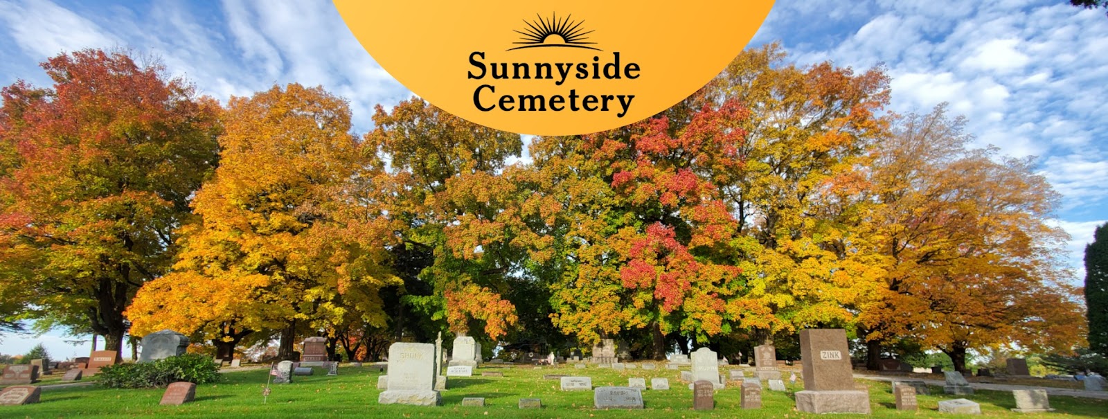 Sunnyside Cemetery cemetery grounds and headstones