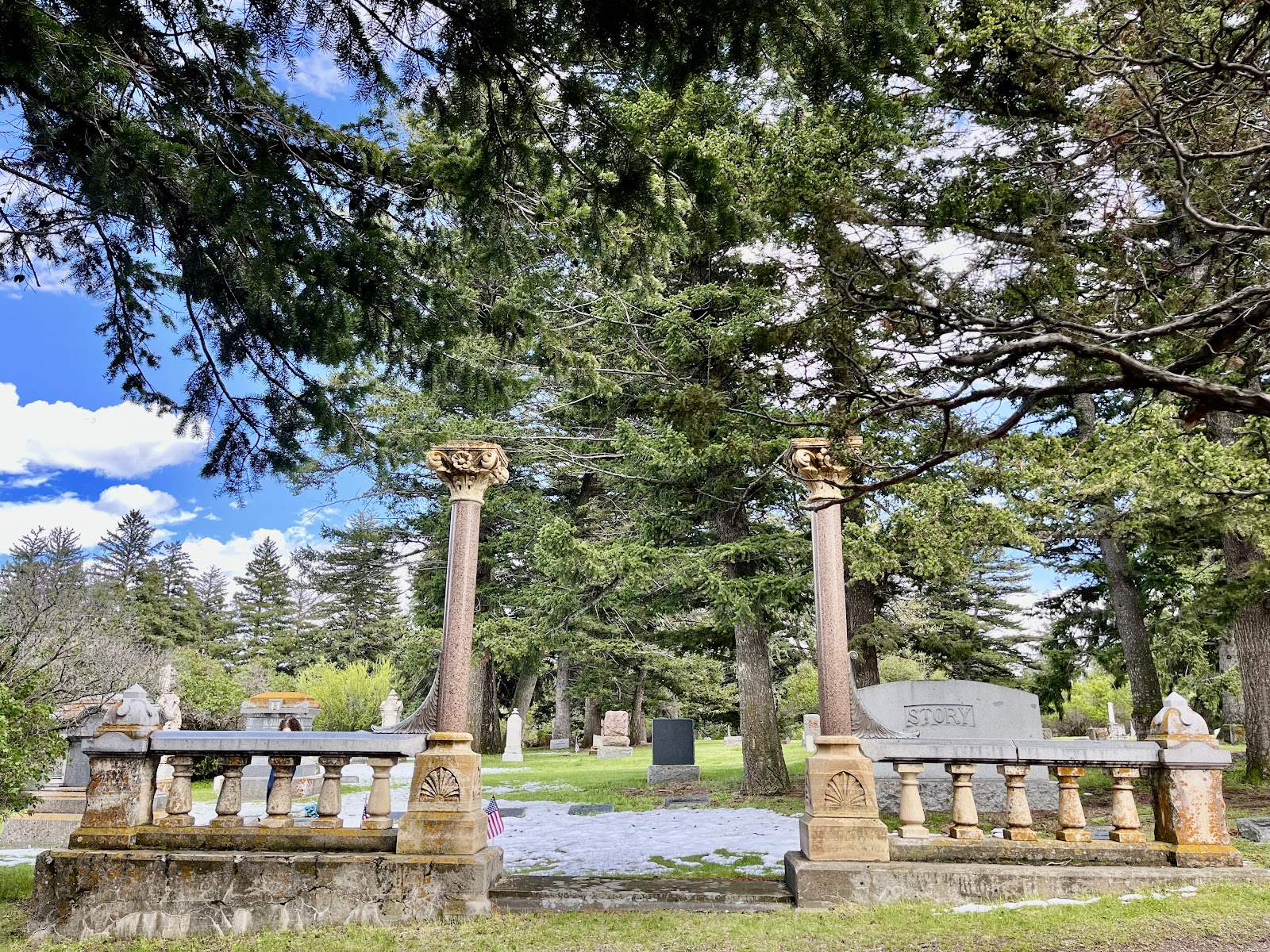 Sunset Memorial Gardens Bozeman headstone and grounds