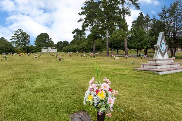 Sunset Memorial Gardens headstone and grounds