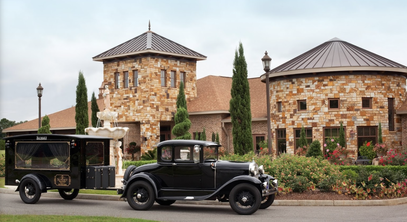 Sunset Memorial Park, Funeral Home and Crematory cemetery grounds and headstones