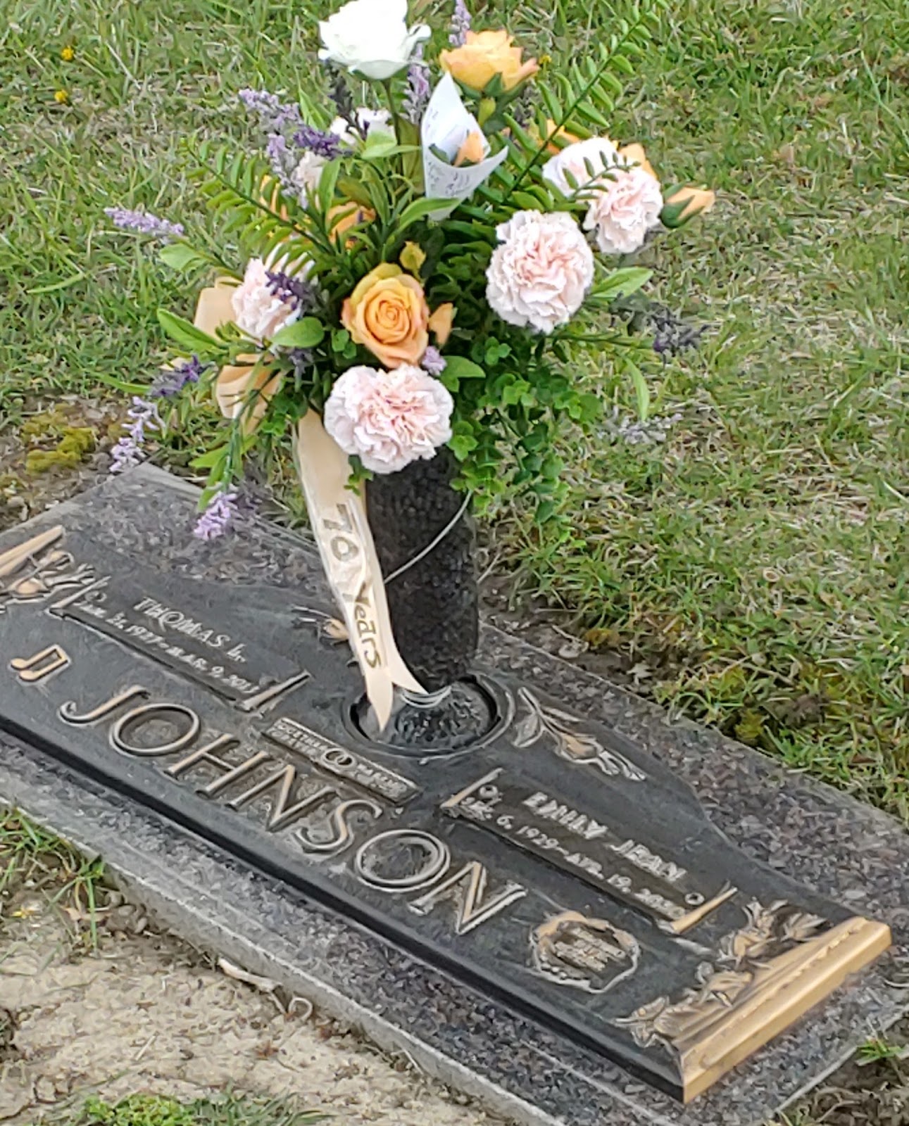 Swan Lake Memory Gardens cemetery grounds and headstones
