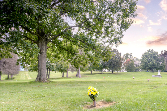 Sylvania Hills Memorial Park cemetery grounds and headstones
