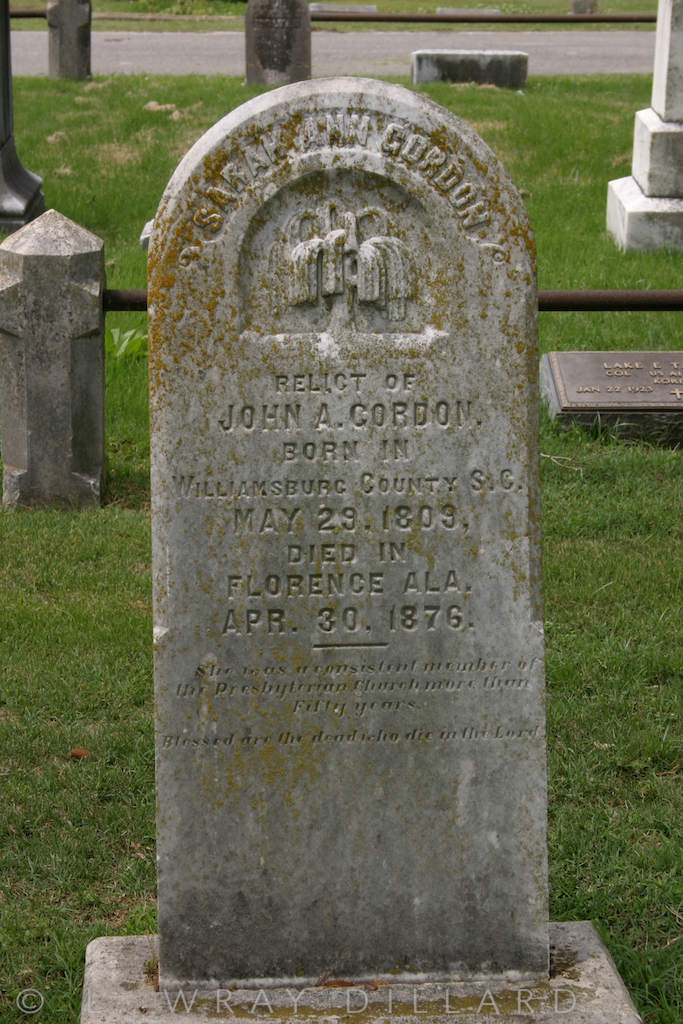 The Florence City Cemetery cemetery grounds and headstones