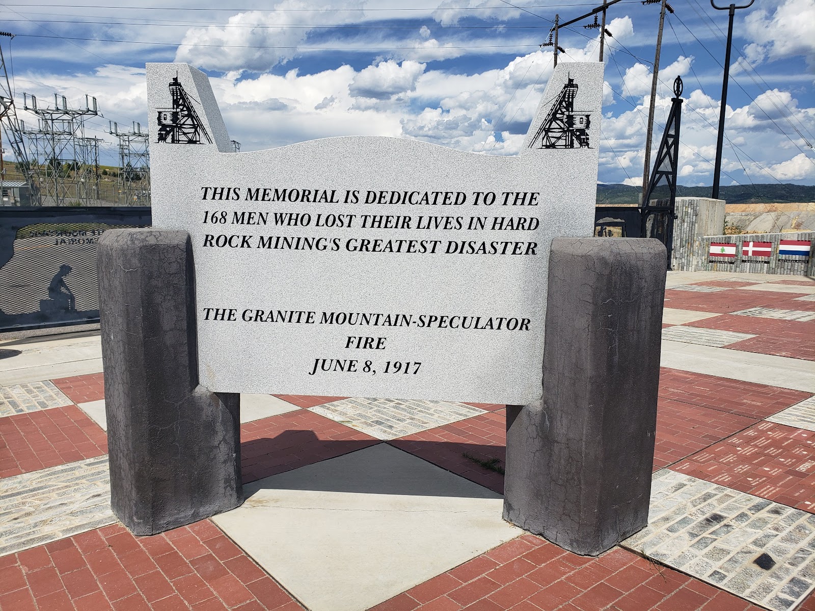 The Granite Mountain Speculator Mine Memorial cemetery grounds and headstones