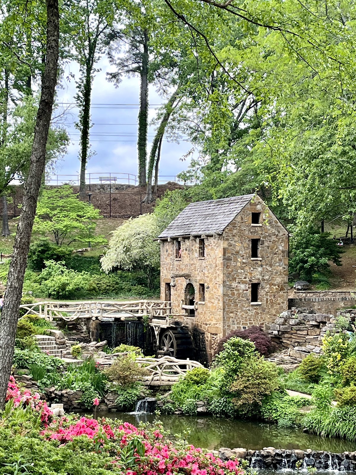 The Old Mill cemetery grounds and headstones