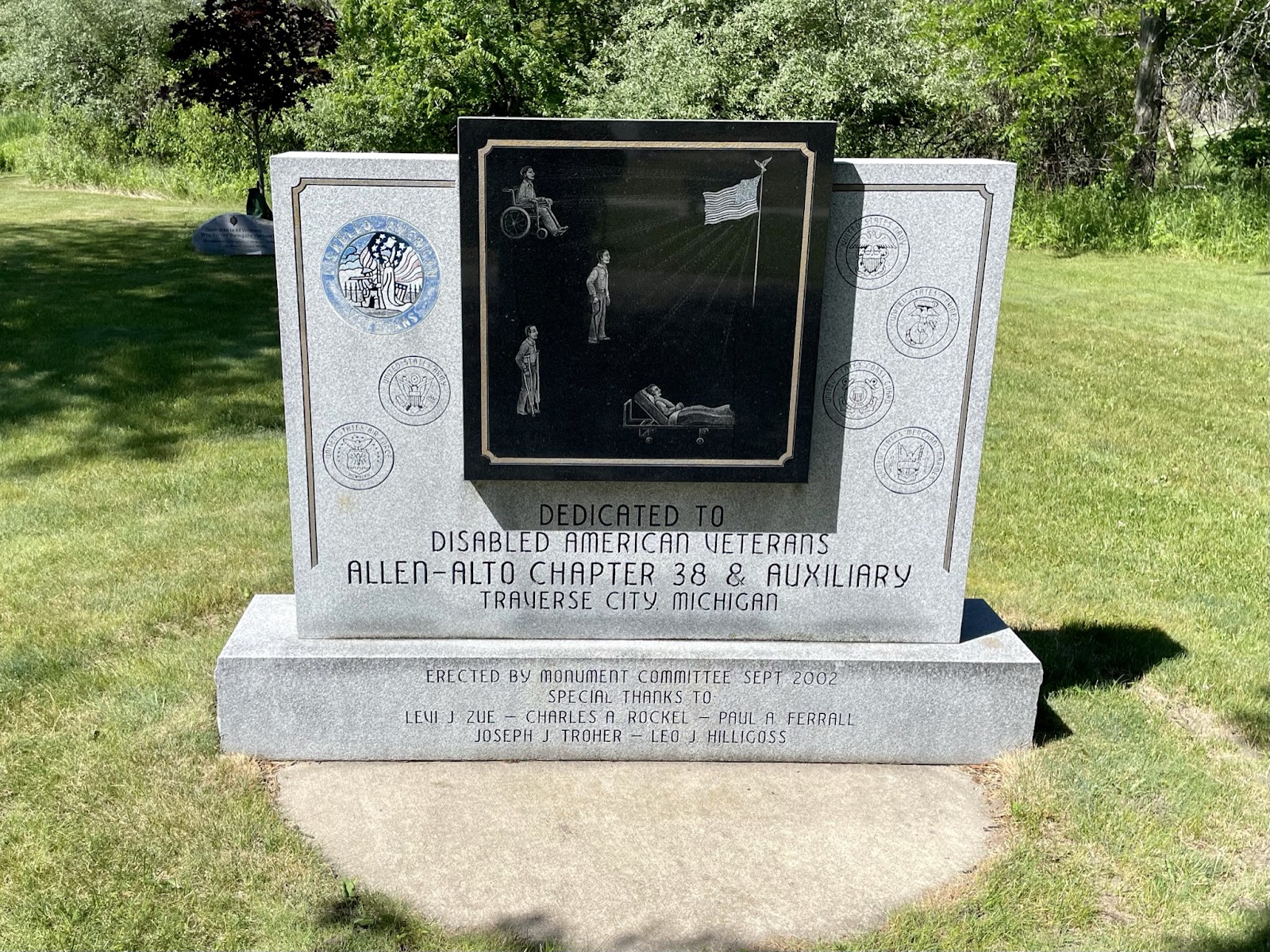 Traverse City Veterans Memorial Park cemetery grounds and headstones
