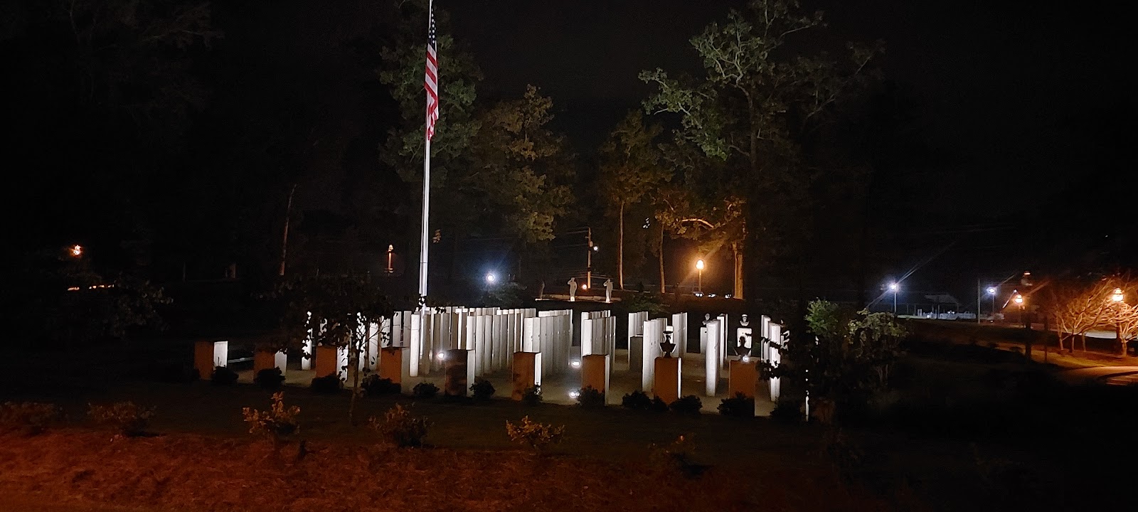 Trussville Veterans' Memorial Park cemetery grounds and headstones