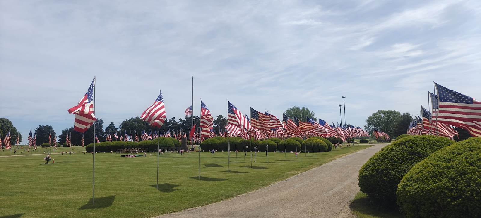 Valley Memorial Park cemetery grounds and headstones