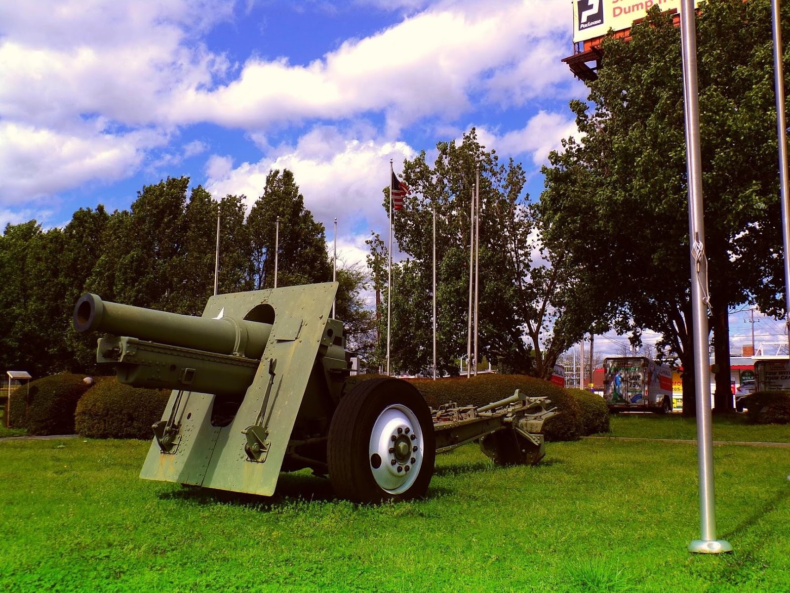 Veteran's Memorial cemetery grounds and headstones