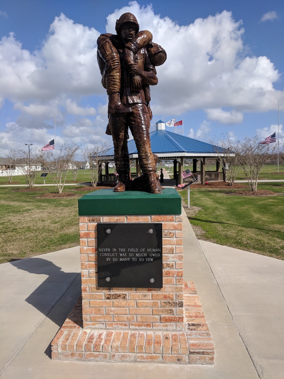 Veterans Memorial District cemetery grounds and headstones