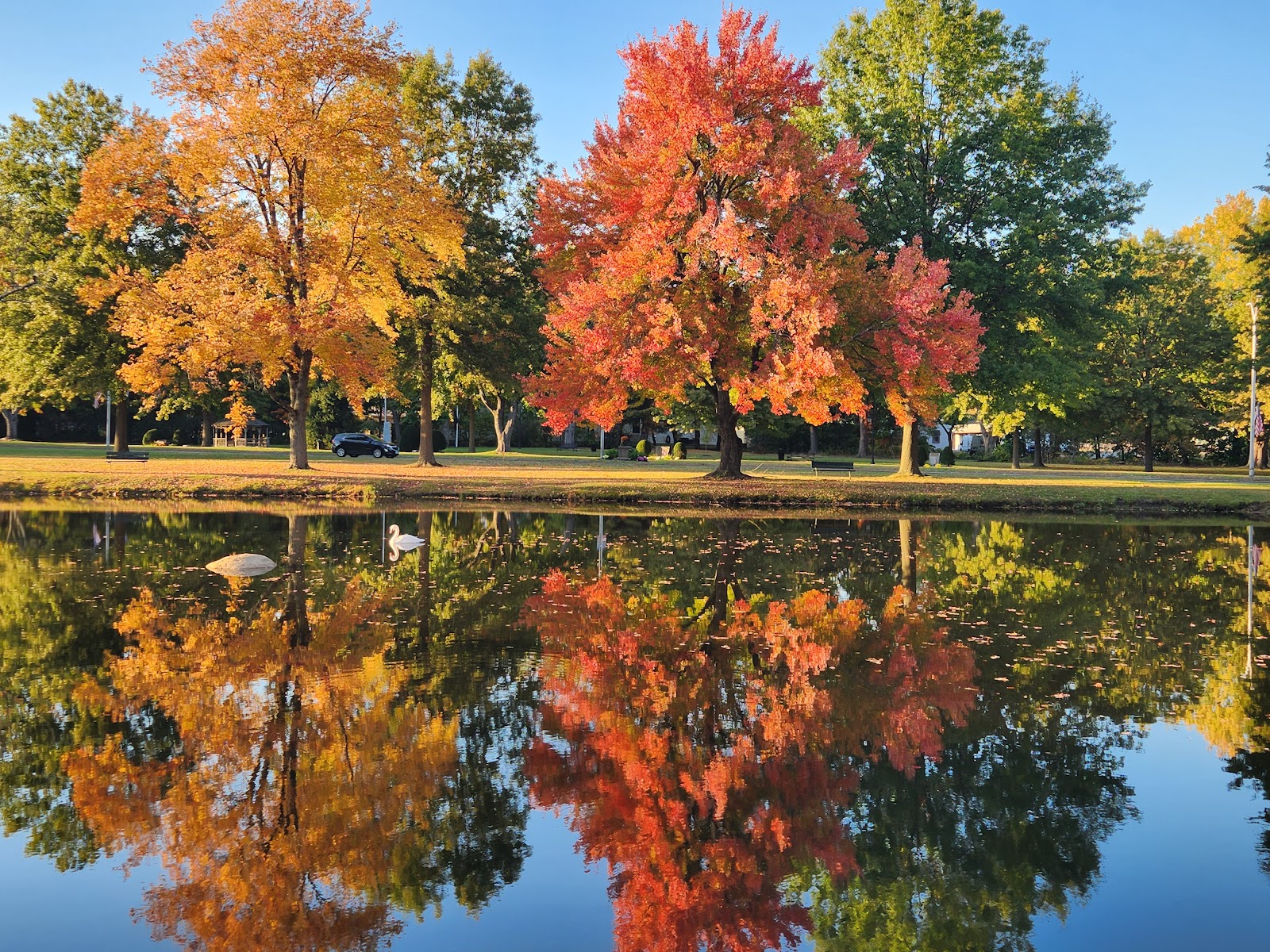 Veterans' Memorial Park and Boulevard cemetery grounds and headstones