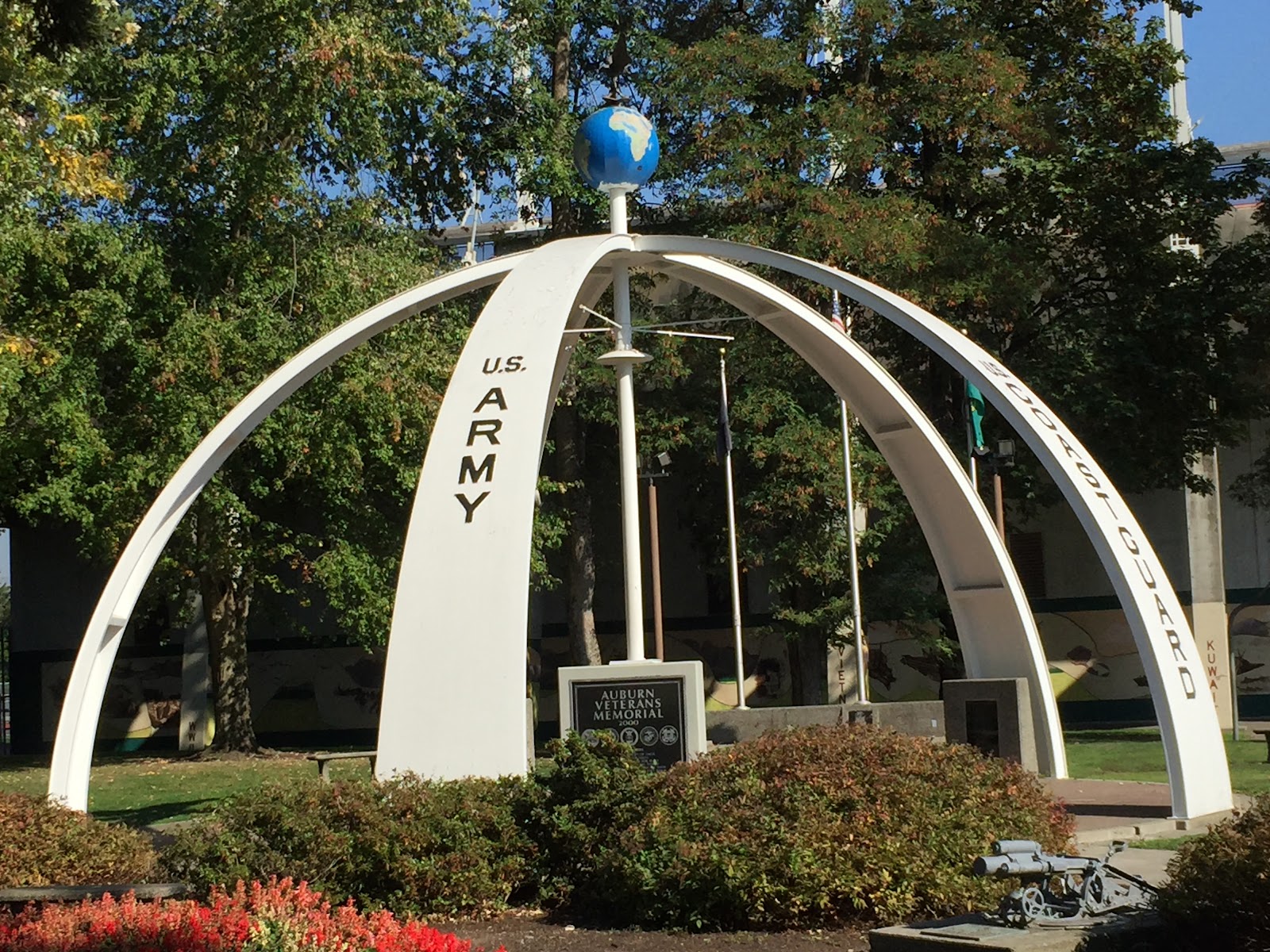 Veterans Memorial Park cemetery grounds and headstones