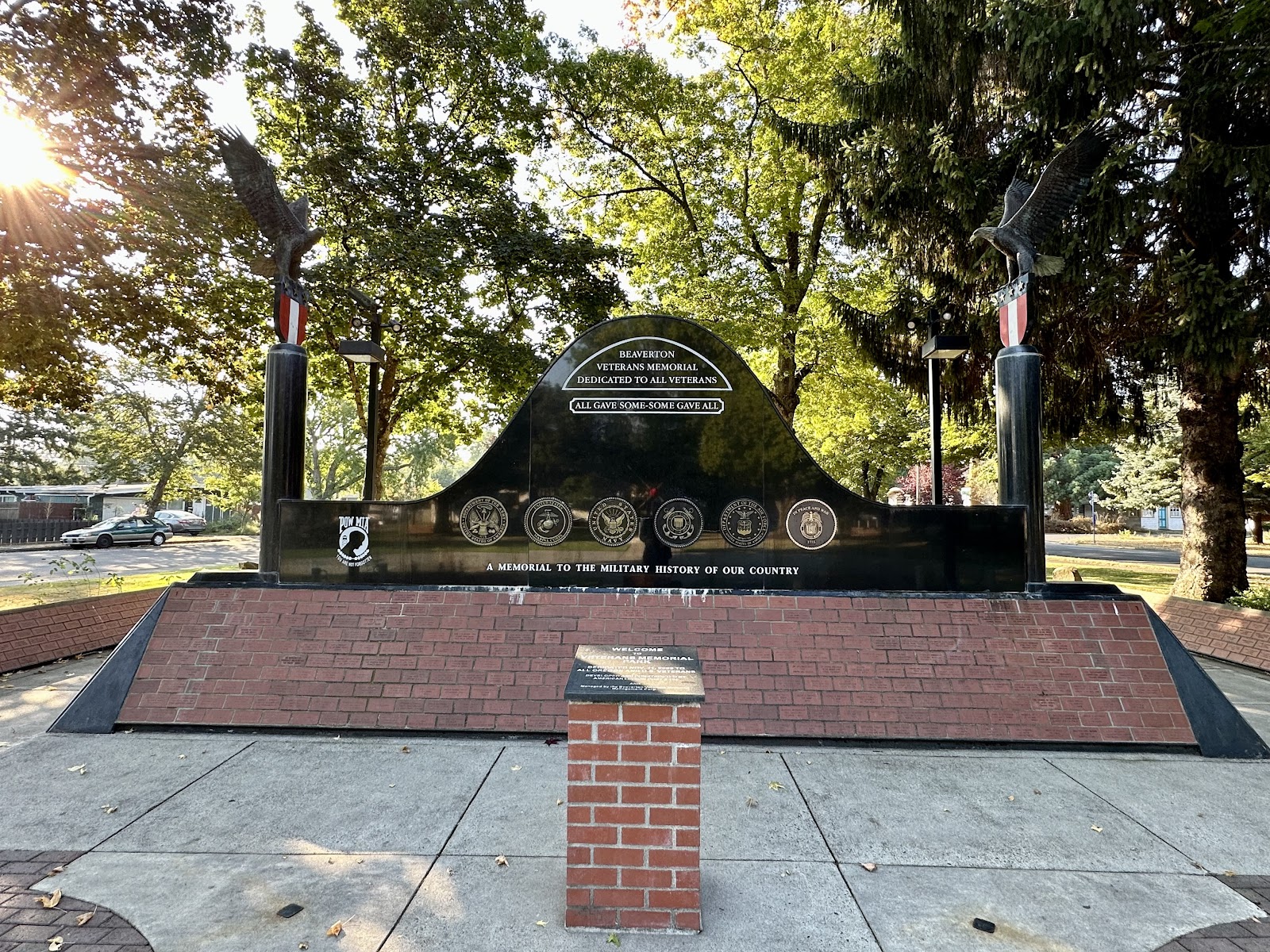 Veterans Memorial Park headstone and grounds